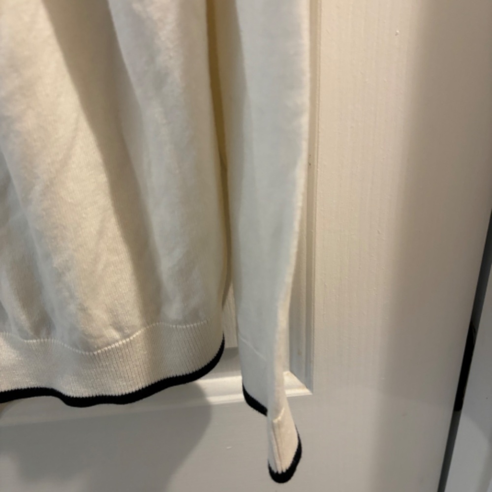 Talbots Ivory & Black Cardigan Size L - Picture 4 of 7
